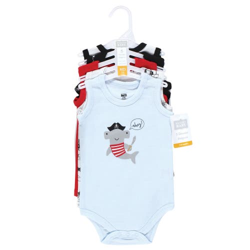 Hudson Baby Soft Cotton Sleeveless Bodysuits In Multi