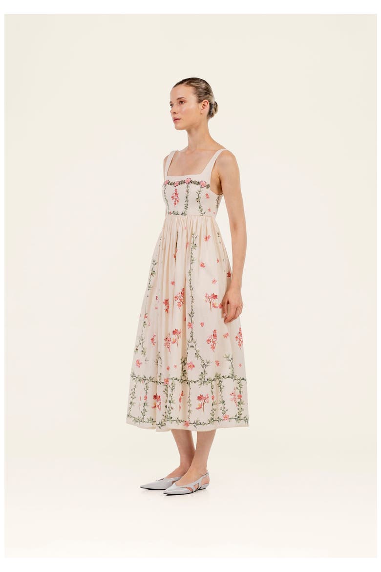 Barbara Cauca Midi Dress, Alternate, color, Multicolor