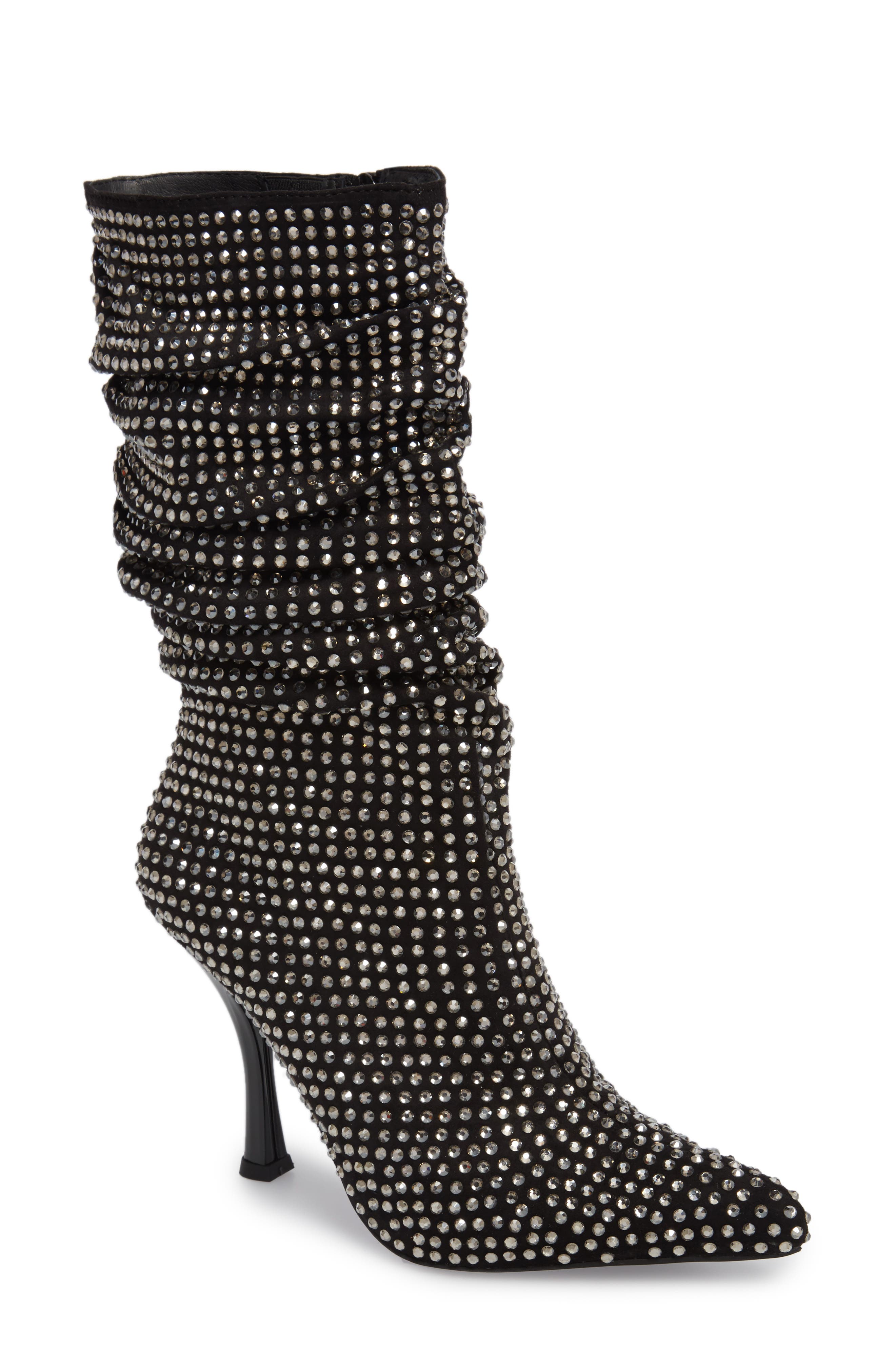 Jeffrey Campbell Die4U Crystal Embellished Slouch Boot, Main, color, 