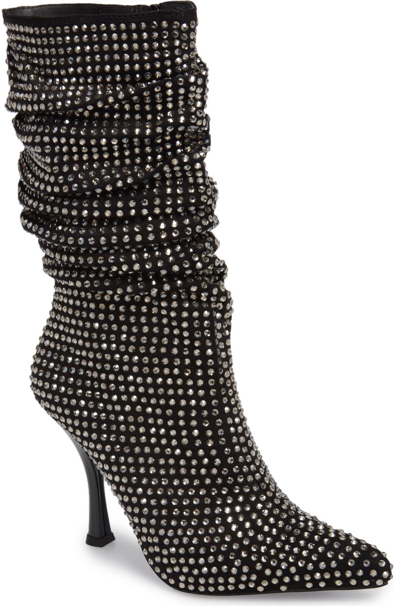 Jeffrey Campbell Die4U Crystal Embellished Slouch Boot, Main, color,