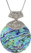 SAMUEL B. Abalone Round Pendant Necklace