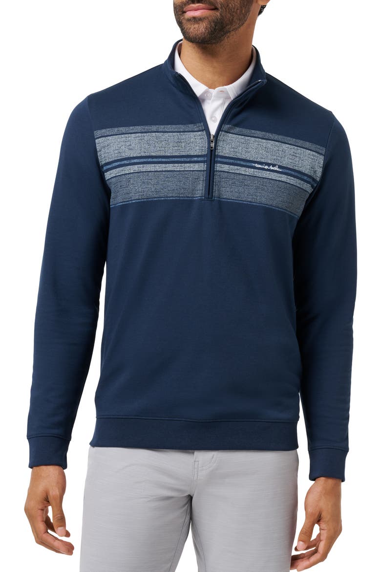 Marina Nights Quarter Zip Pullover, Main, color, TOTAL ECLIPSE