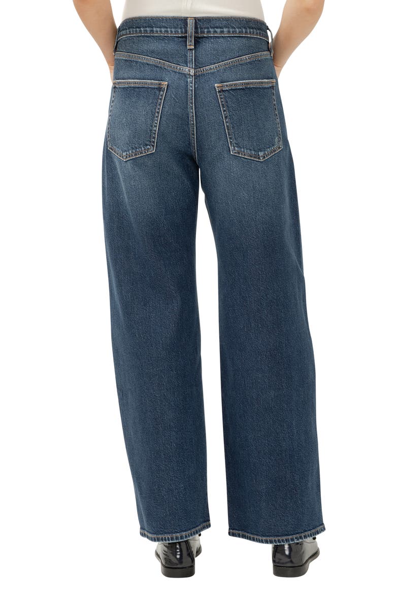 Be Easy Drawstring High Waist Wide Leg Jeans, Alternate, color, DOTTY