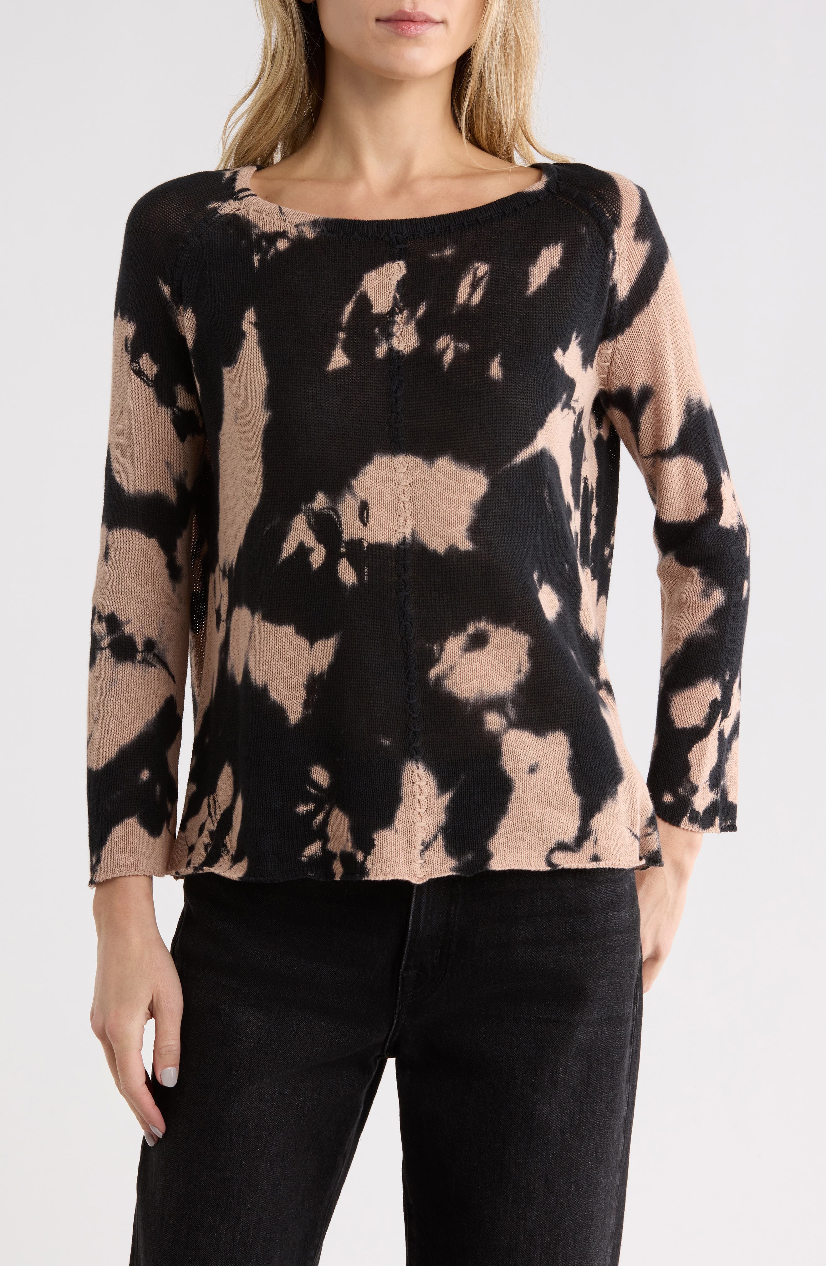 Willow Tie Dye Linen & Cotton Sweater