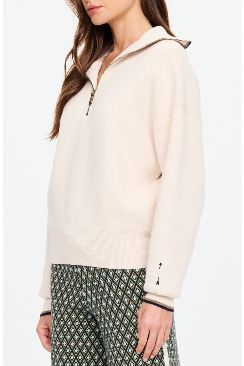 Kairo Half Zip Organic Cotton Sweater, Alternate, color, NATURAL
