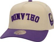 Mitchell & Ness Men's Mitchell & Ness Cream/Purple Orlando City SC Upside Down Pro Pinch Snapback Hat