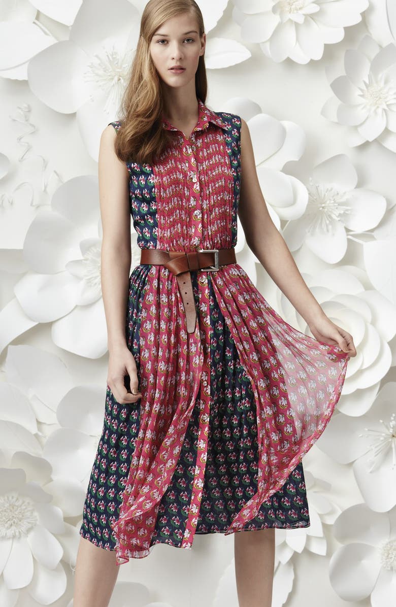 Diane von Furstenberg 'Nieves' Floral Print Silk Shirtdress, Alternate, color,