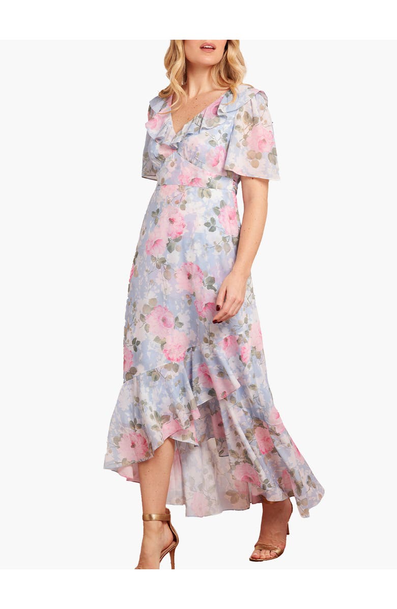 Needle & Thread Camille's Garden V-Neck Ankle Gown, Main, color, Skylight