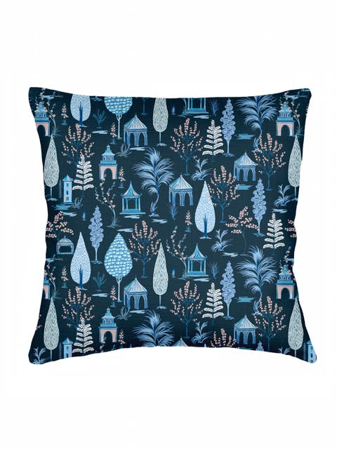 Pagoda Charm Linen Pillow Cover Only