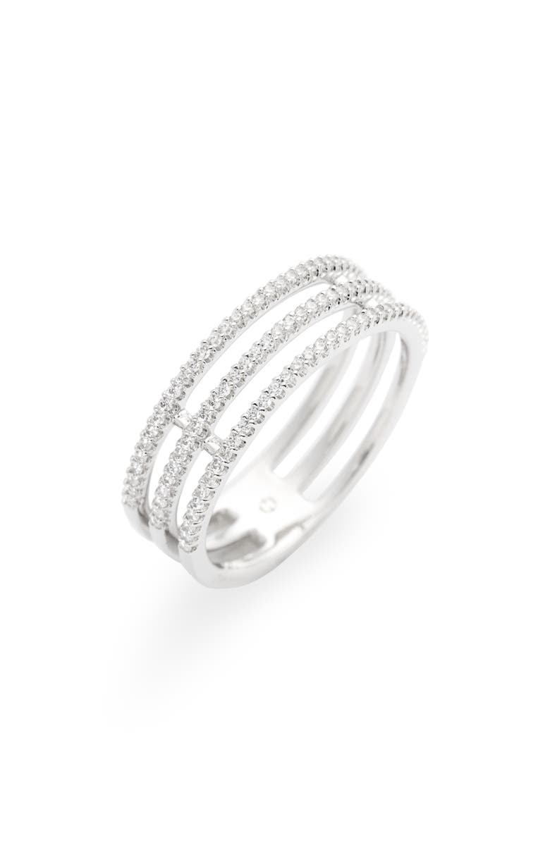 Nadri Triple Row Pavé Ring, Main, color,