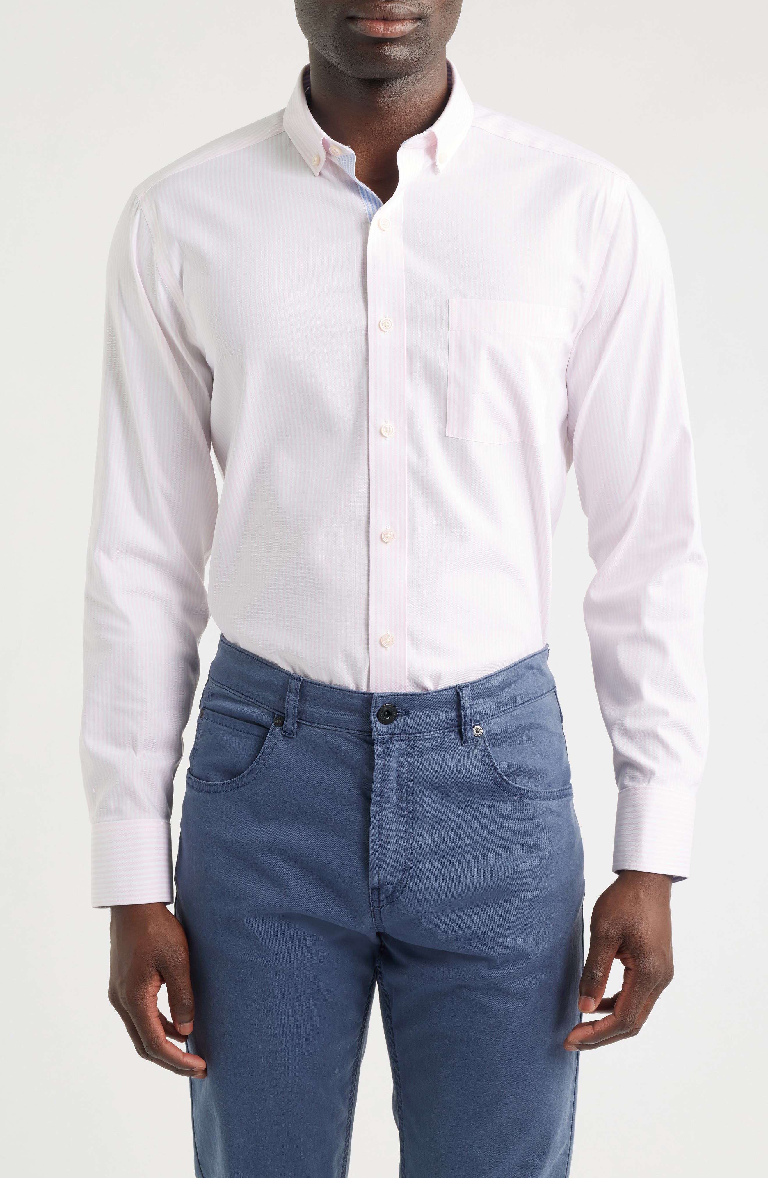 selected PINK STRIPED OXFORD