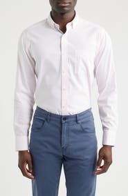 Johnston & Murphy Ovation Stripe Non-Iron Stretch Cotton Button-Down Shirt
