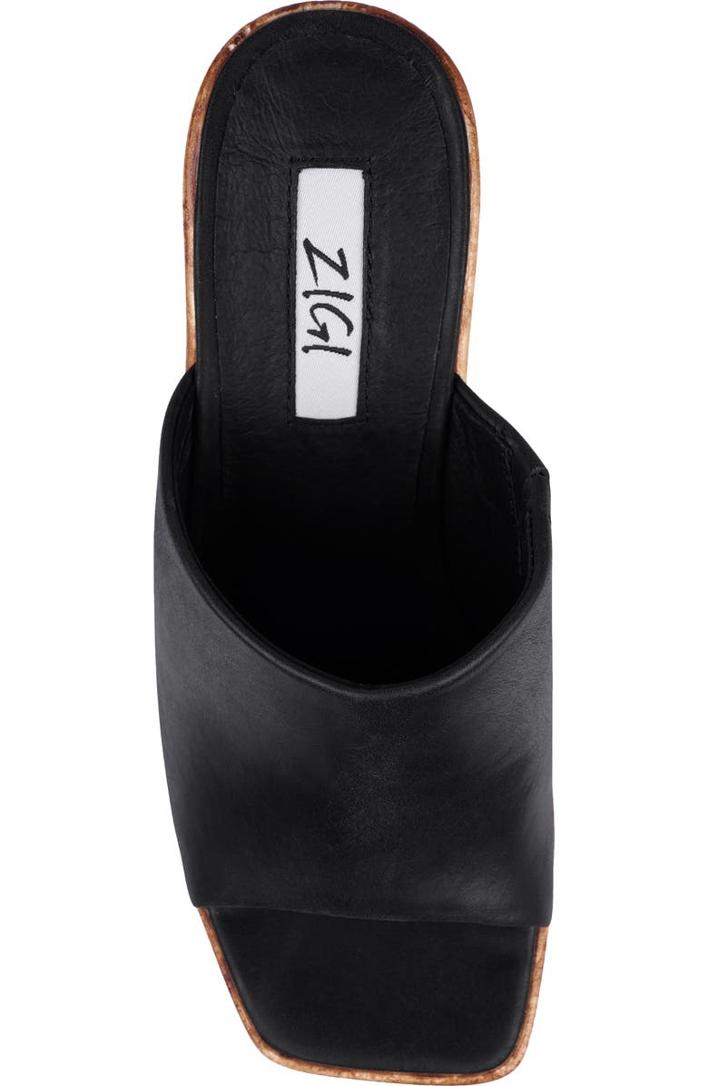 ZIGI Zhamira Platform Wedge Sandal, Alternate, color, Blk Leathe