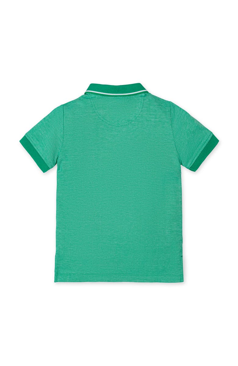 Hope & Henry Kids' Organic Short Sleeve Knit Pique Polo Shirt, Alternate, color, Kelly Green