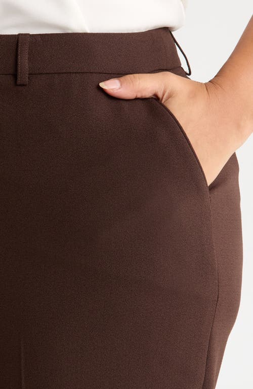 Tahari Asl Classic Crepe Pants In Brown
