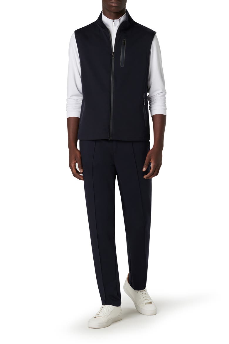 Knit Zip-Up Vest, Alternate, color, NAVY