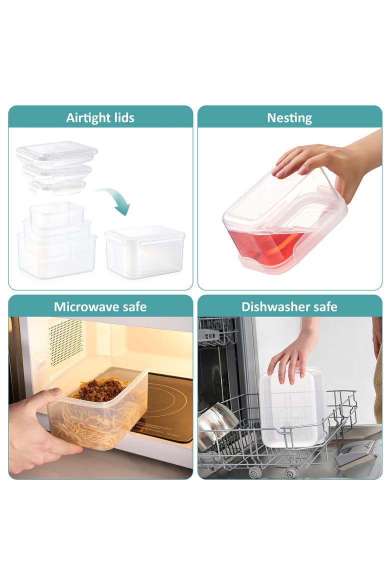 Set of 3 Round Nesting Food Storage Containers, Alternate, color, NO COLOR
