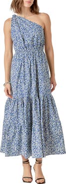 English Factory One-Shoulder Fit & Flare Dress