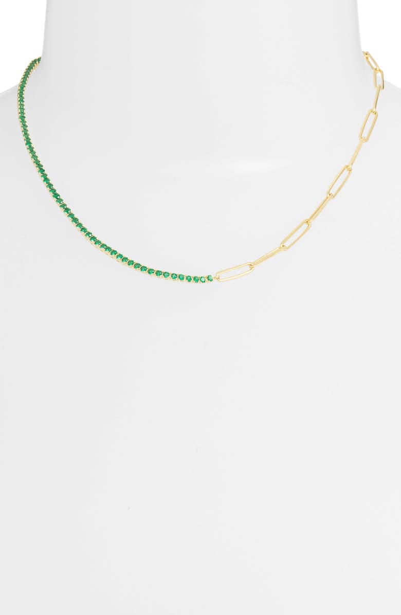 SHYMI Half Link Tennis Choker Necklace, Alternate, color,