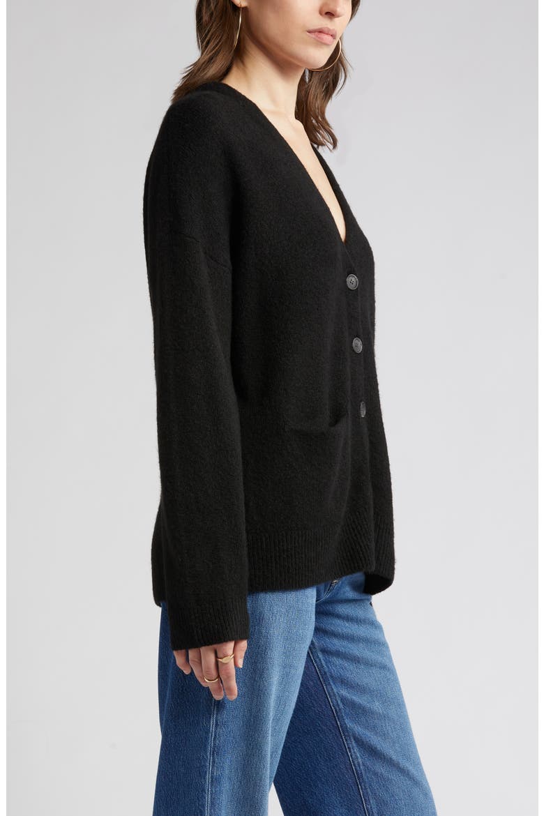 Clean Oversize Cardigan, Alternate, color, BLACK