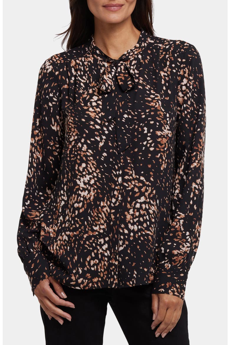 Tie Neck Button-Up Shirt, Main, color, LE MONTCLAIR
