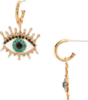 Kurt Geiger London Evil Eye Huggie Drop store Earrings