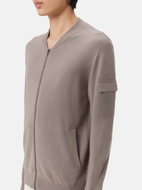Gobi Mongolian Cashmere Cashmere Bomber In Stucco