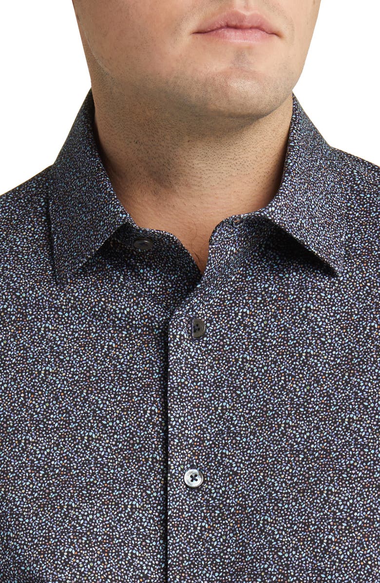 Bugatchi OoohCotton<sup>®</sup> Abstract Print Button-Up Shirt, Alternate, color, 