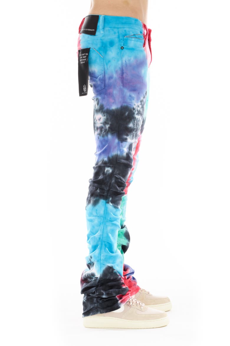 Hipster Nomad Tie Dye Stacked Bootcut Jeans, Alternate, color, TIE DYE