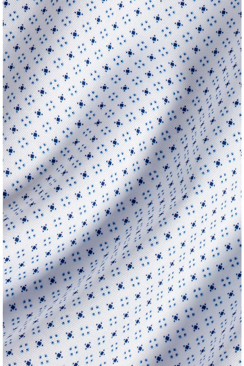 Regular Fit Micro Neat Print Dress Shirt, Alternate, color, WHITE/ NAVY