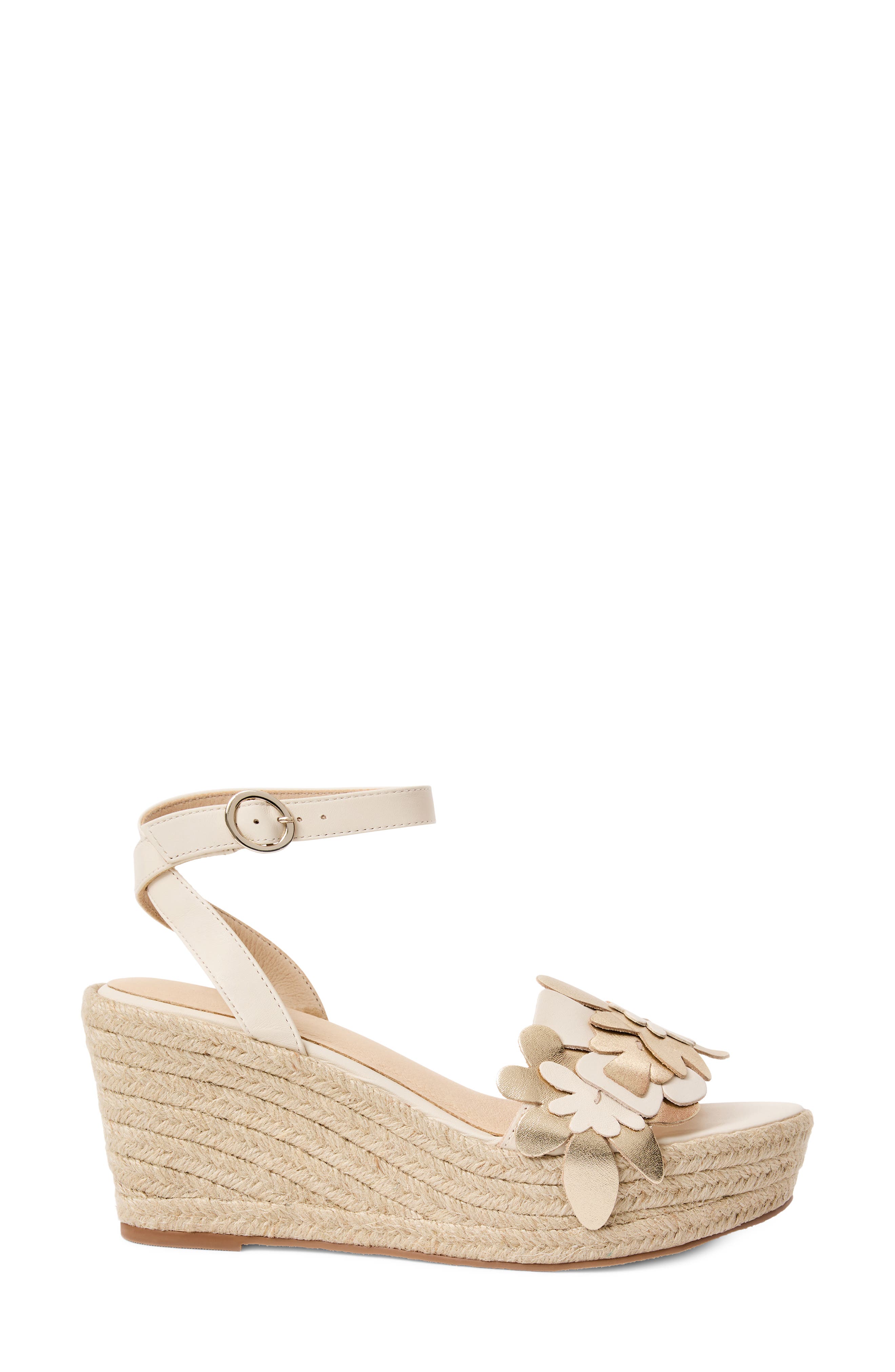 Jack Rogers Talahi Platform Wedge Sandal, Alternate, color, Ivory/ Platinum
