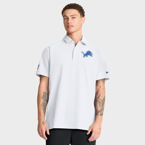Men's Nike White Detroit Lions Sideline Woven Dri-FIT Polo