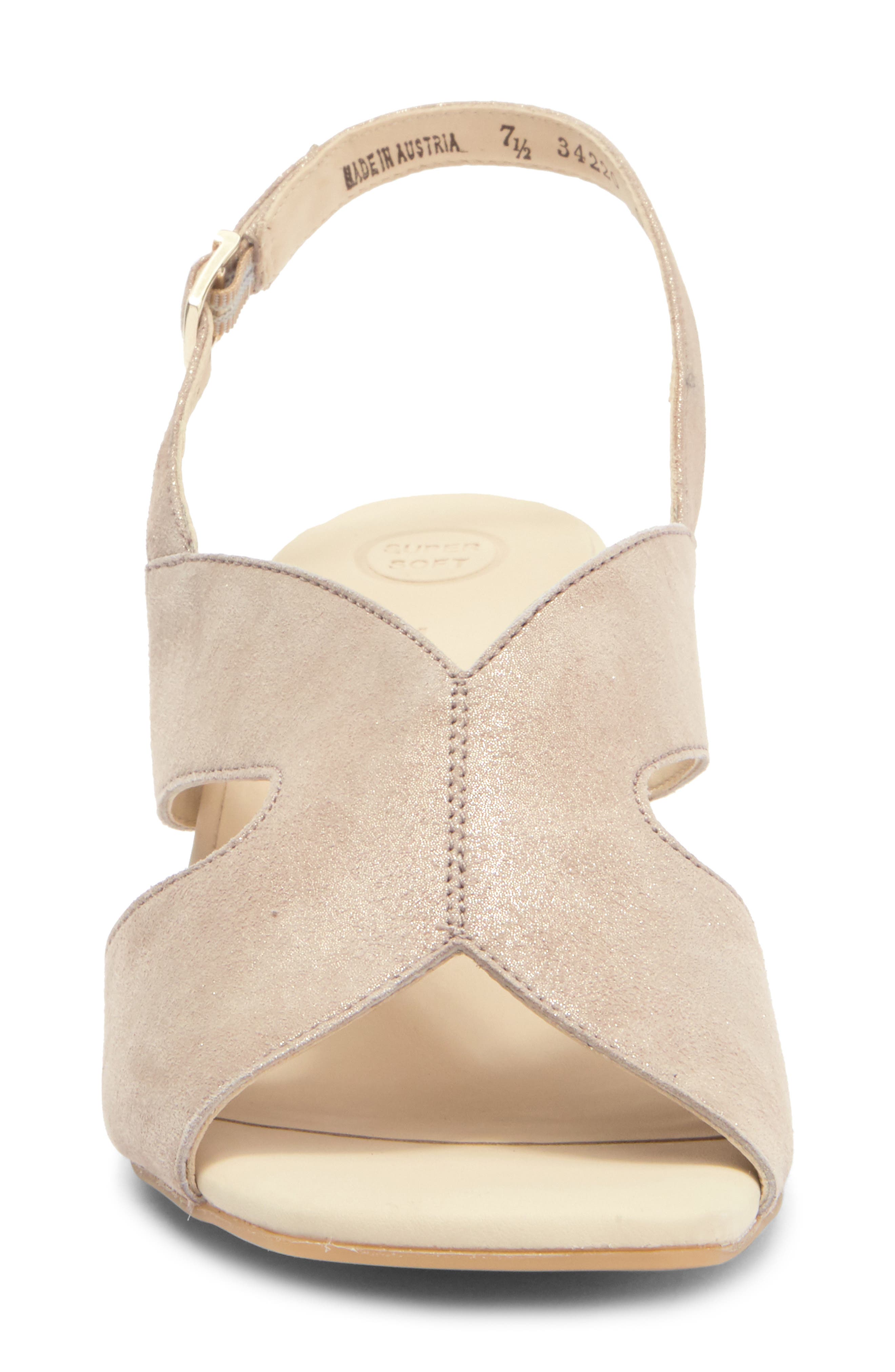 Verona Slingback Sandal, Alternate, color, CACHEMIRE METALLIC SUEDE
