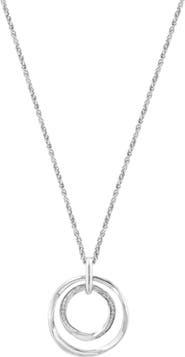 EFFY Sterling Silver Diamond Open Circle Pendant Necklace