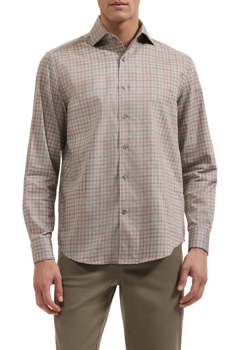 Alvin Cotton Button-Up Shirt, Main, color, OLIVE