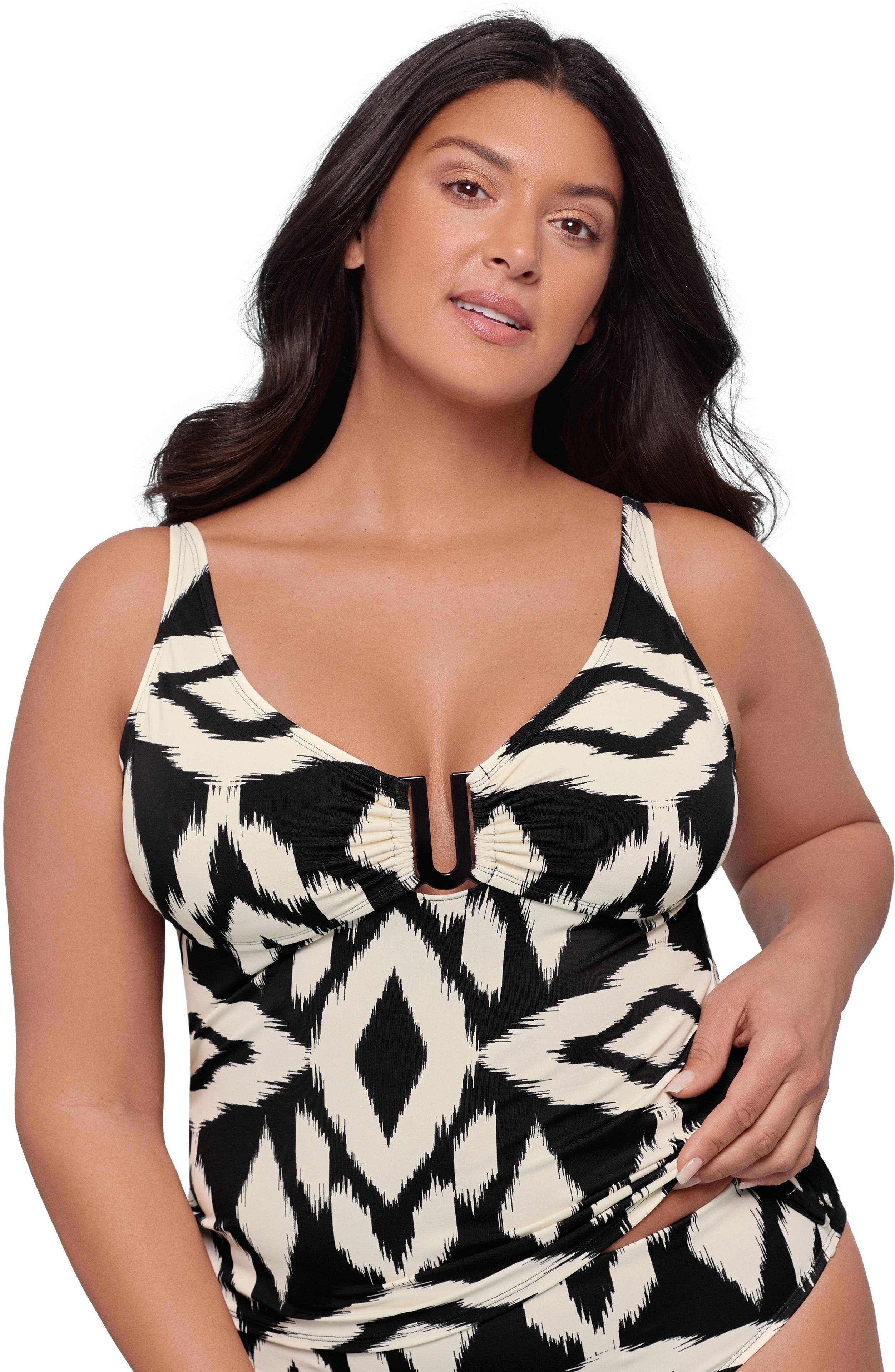 Large Ikat Black/Ivory