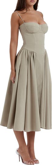 Samaria Corset Fit & Flare Dress