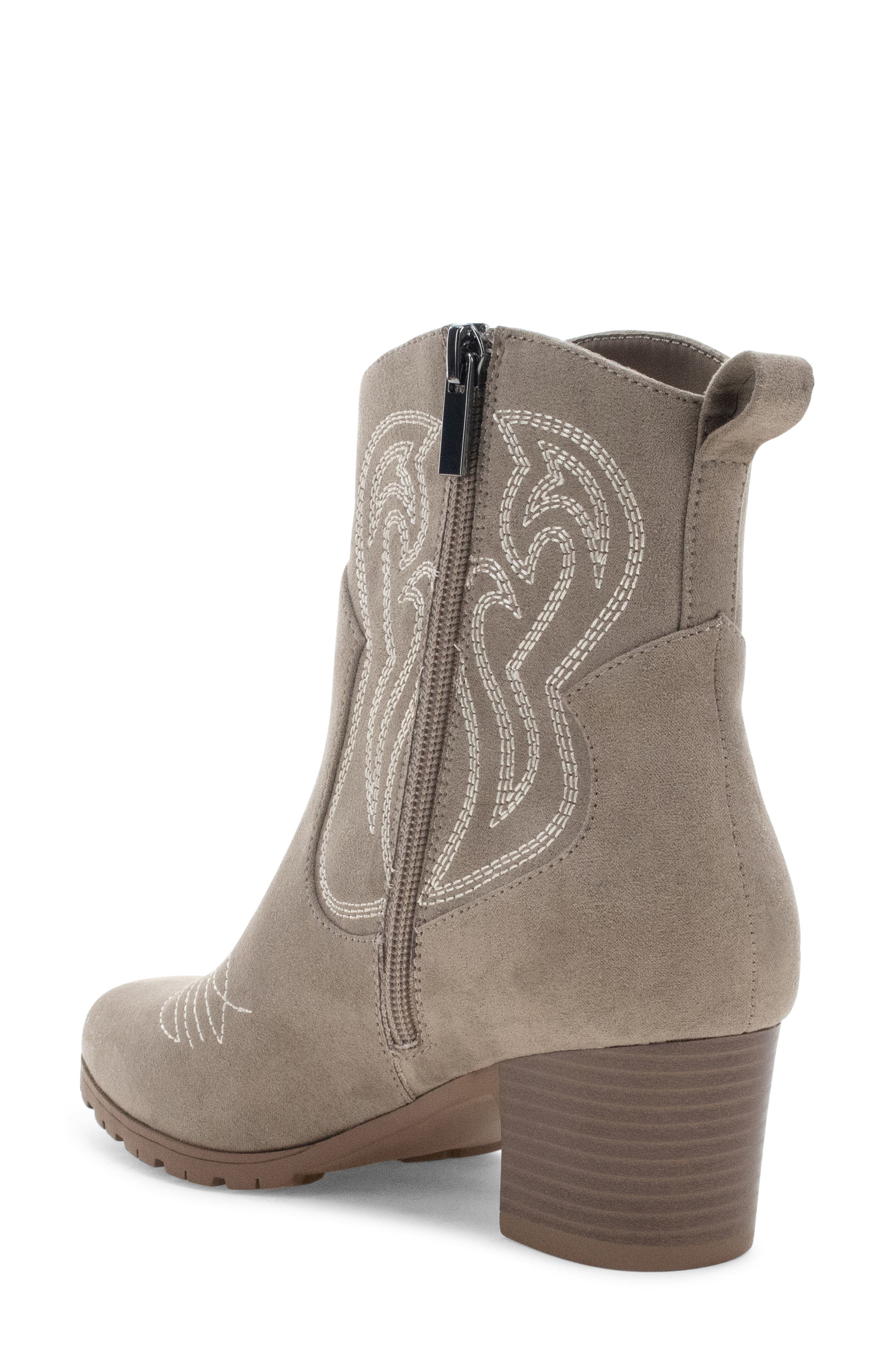 Twain Western Ankle Bootie, Alternate, color, TAUPE