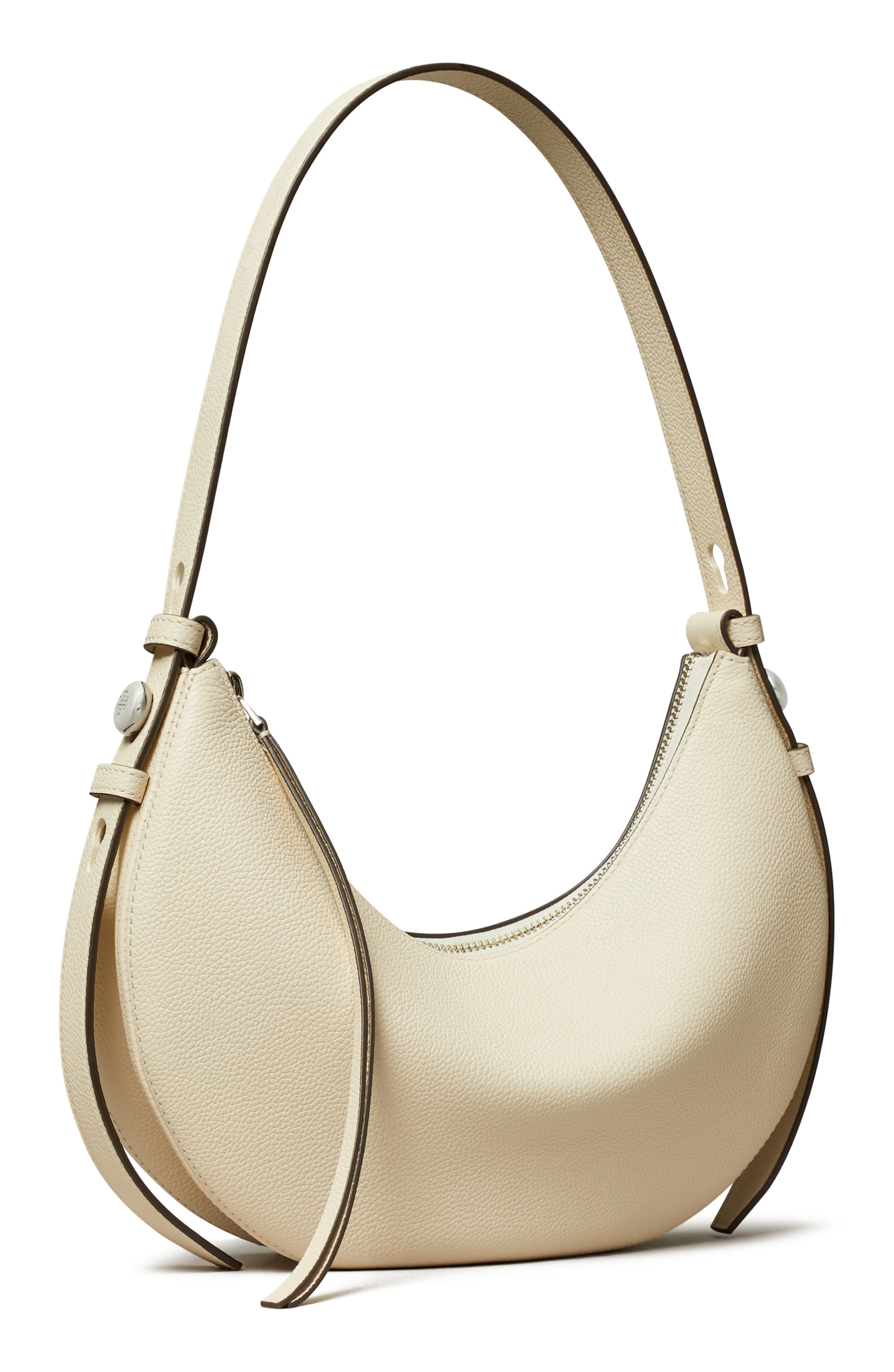 Romy Half Moon Shoulder Bag, Alternate, color, LIGHT CREAM