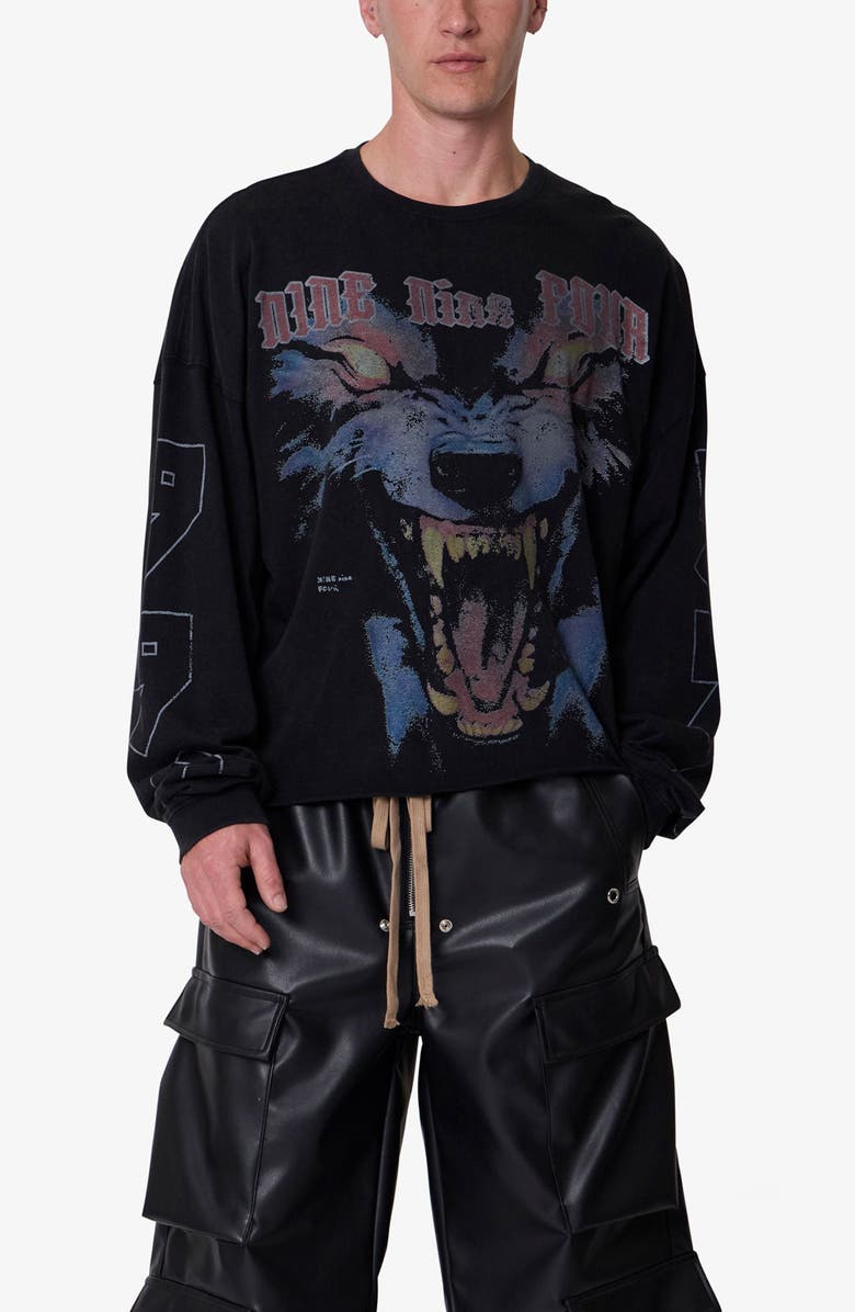 mnml 994 Wolf Oversize Cotton Graphic T-Shirt, Alternate, color, 