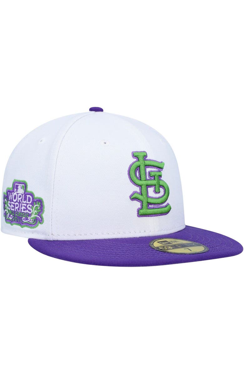 New Era Men's New Era White St. Louis Cardinals 2011 World Series Side Patch 59FIFTY Fitted Hat, Main, color, White