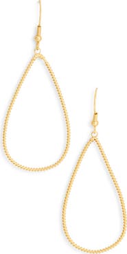 Karine Sultan Wrapped Open Teardrop Earrings