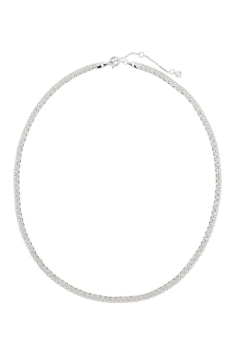 Demi Fine Woven Chain Necklace, Main, color, STERLING SILVER PLATED