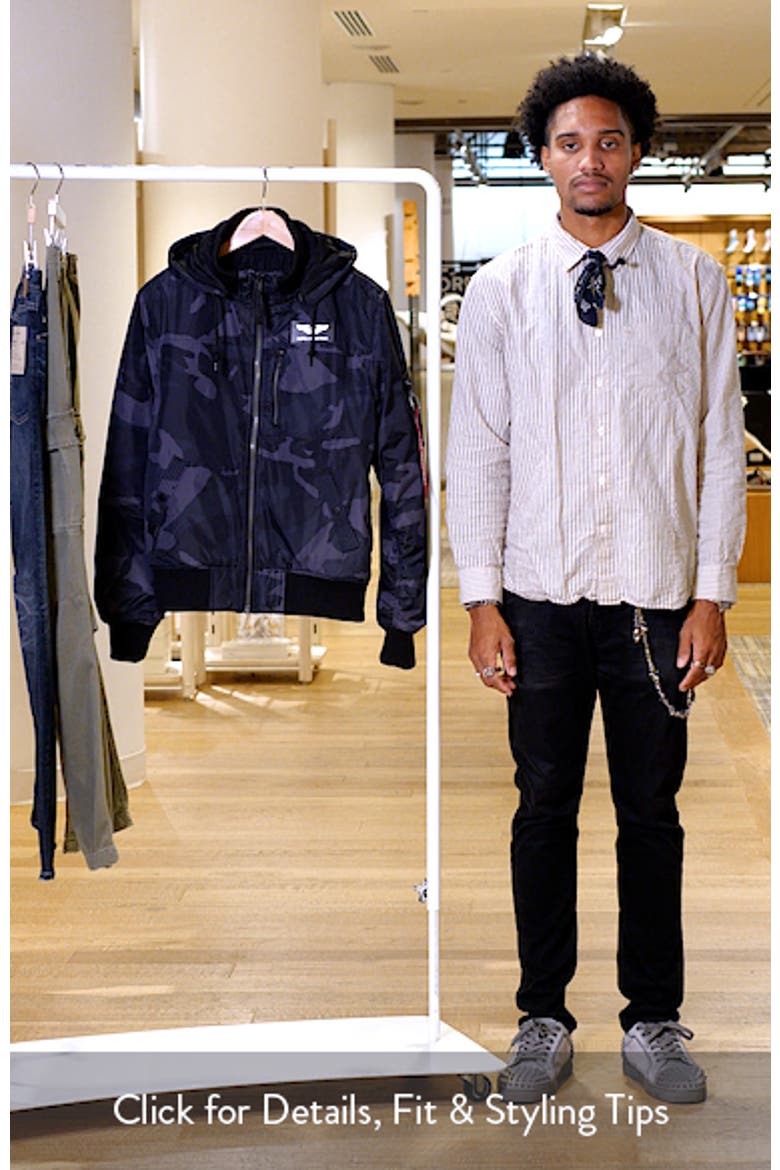 Hooded Rib Flight Jacket video
