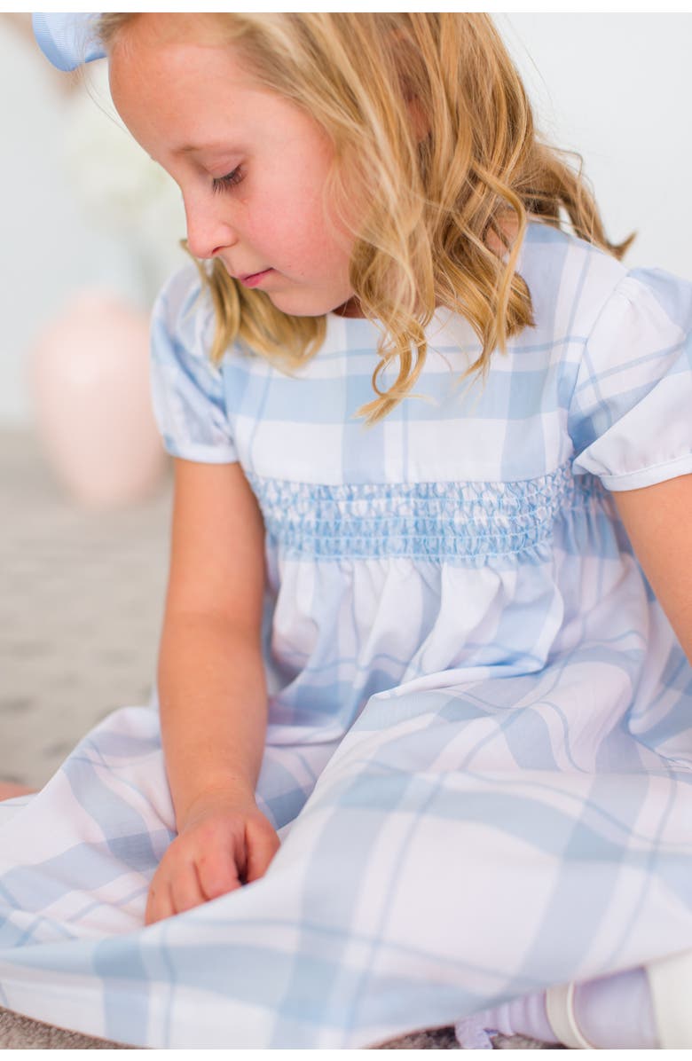 RuffleButts Girls Puff Sleeve Smocked Dress, Alternate, color,