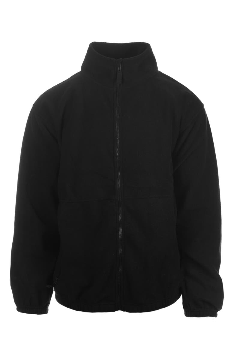 BURNSIDE Polar Fleece Full Zip Jacket, Main, color, Black