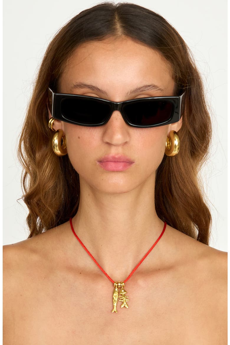 Sardine & Fishbone Necklace, Alternate, color, GOLD PLATED