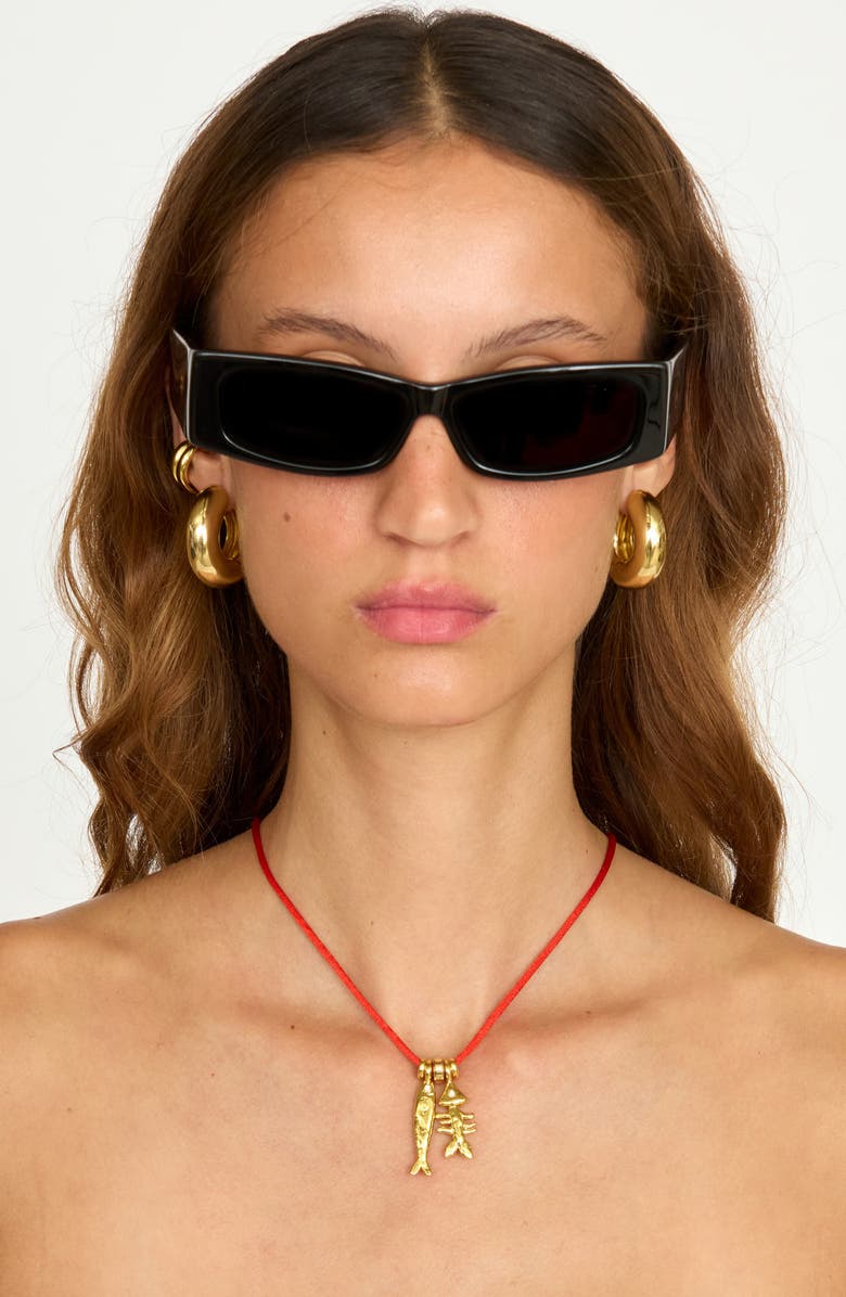 Éliou Sardine & Fishbone Necklace, Alternate, color, Gold Plated