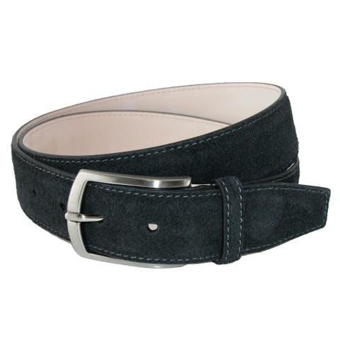 Men's Monza Suede Belt with Contrast Stitch