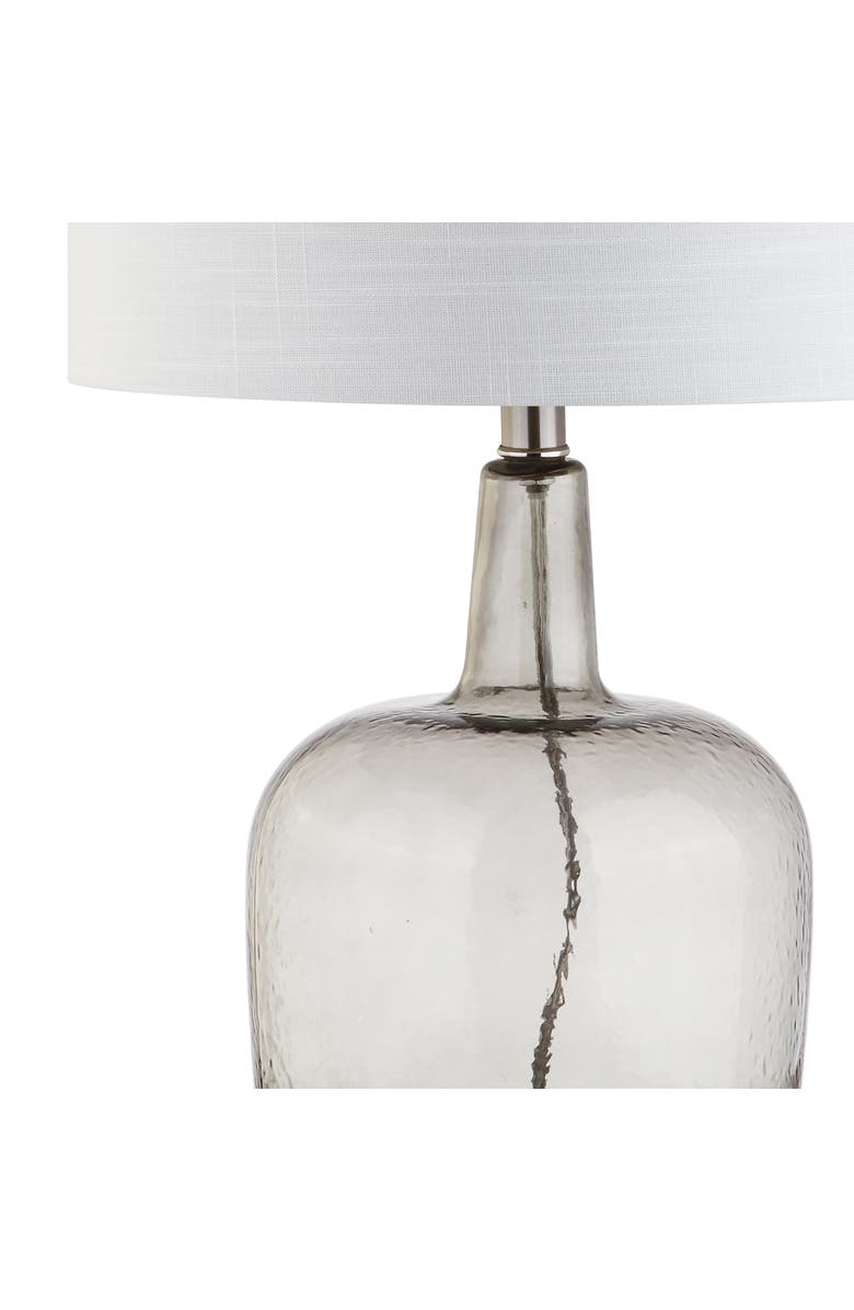 JONATHAN Y Augustine Glass LED Table Lamp, Alternate, color, Smoke Gray